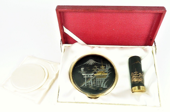 Damascene Compact Mirrors And Vanity Sets And Shinto Symbolism