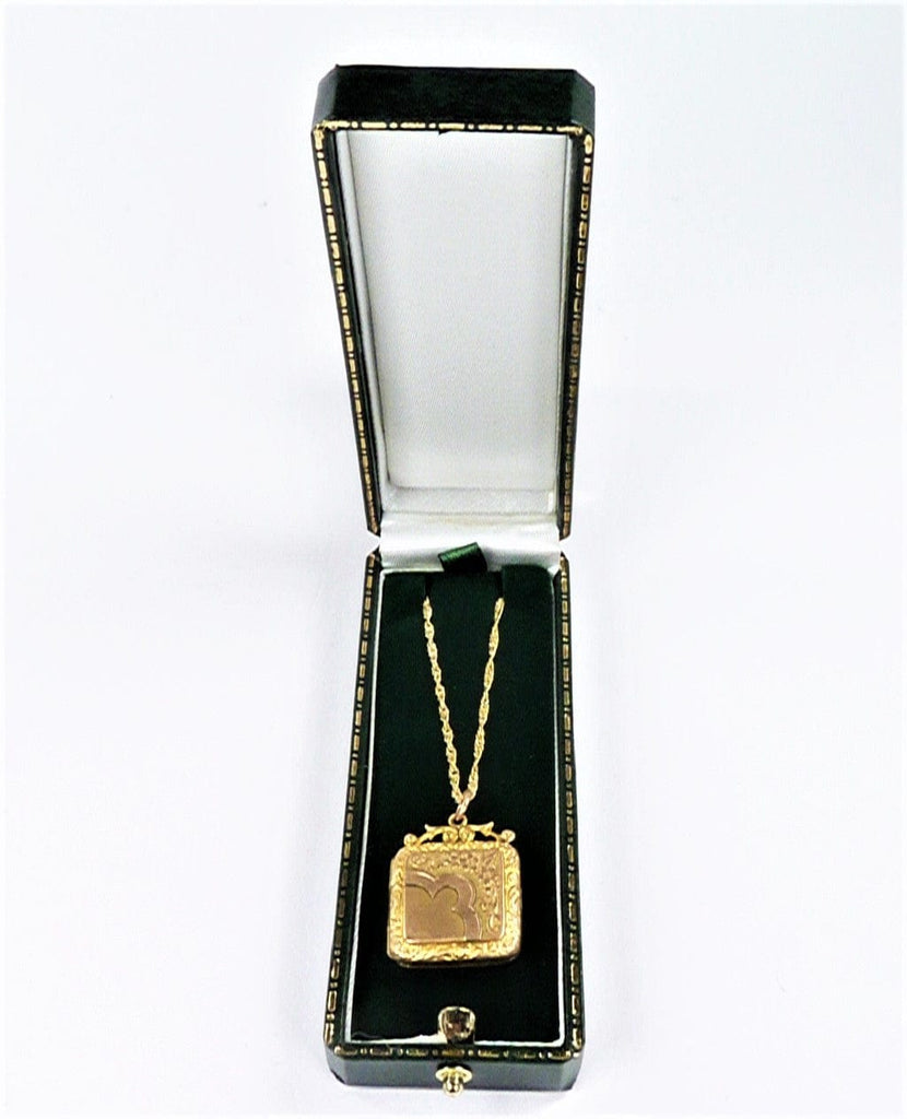 Cased Gold Antique Pendant