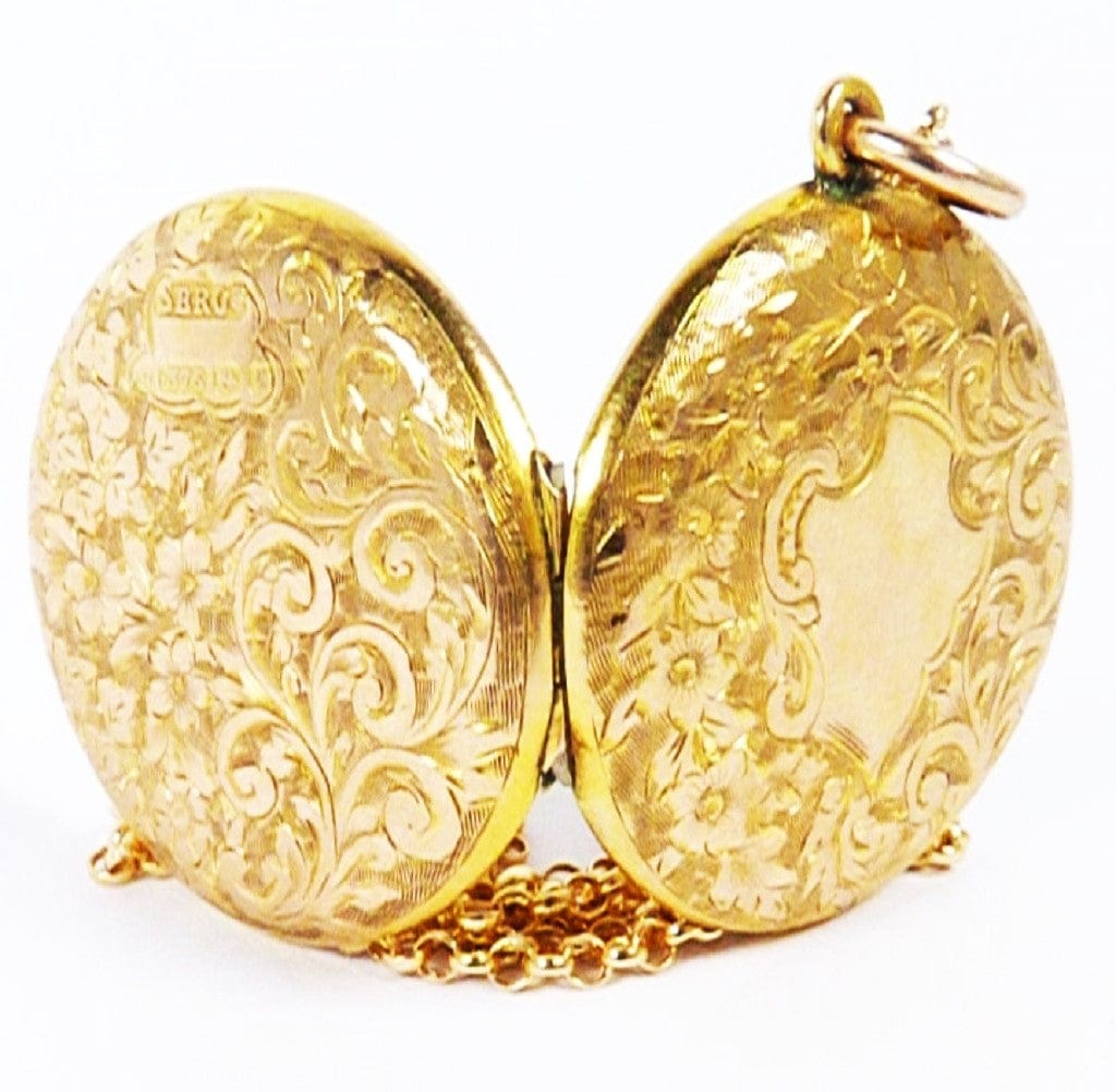 Edwardian Solid Gold Locket Necklace