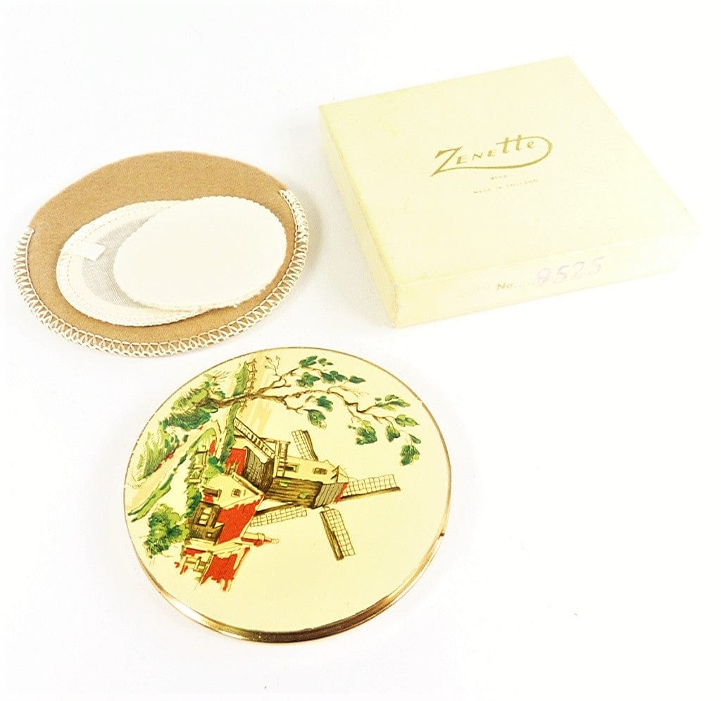 1940s Windmill Makeup Compact Mirror