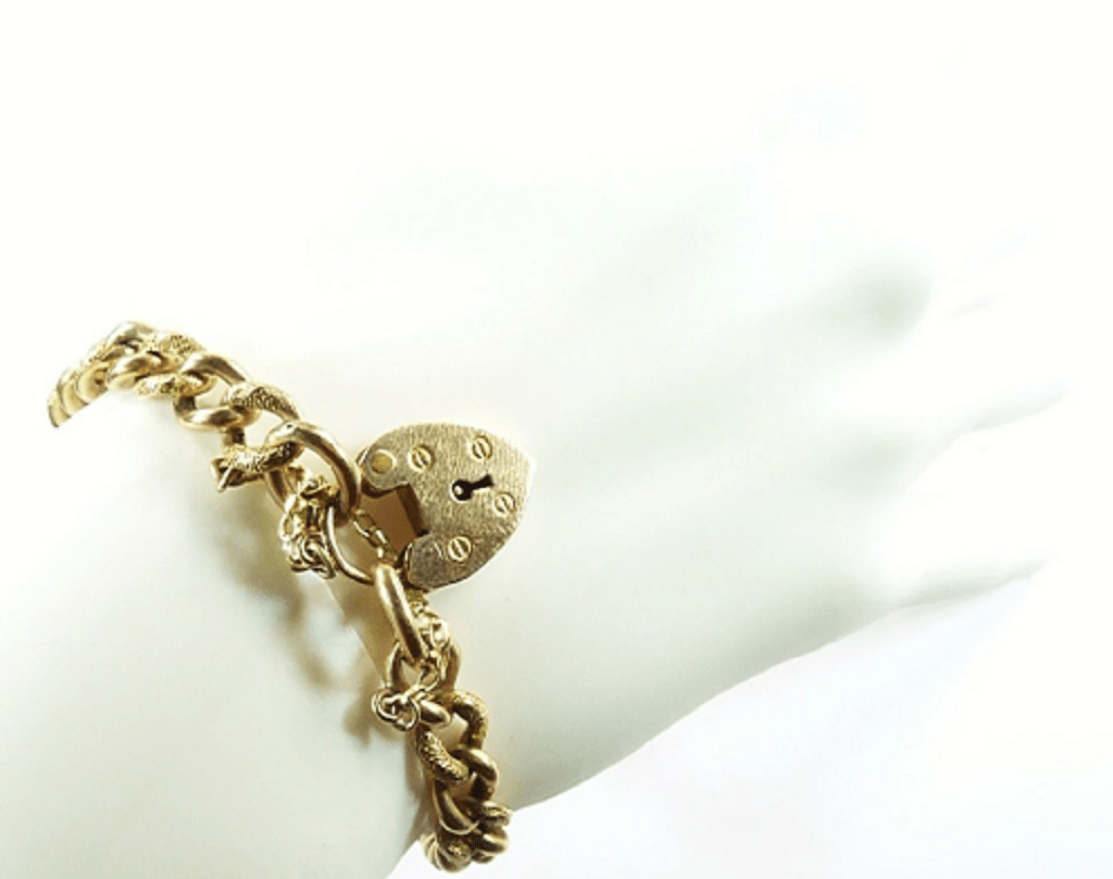 Victorian Engraved Solid Gold Bracelet