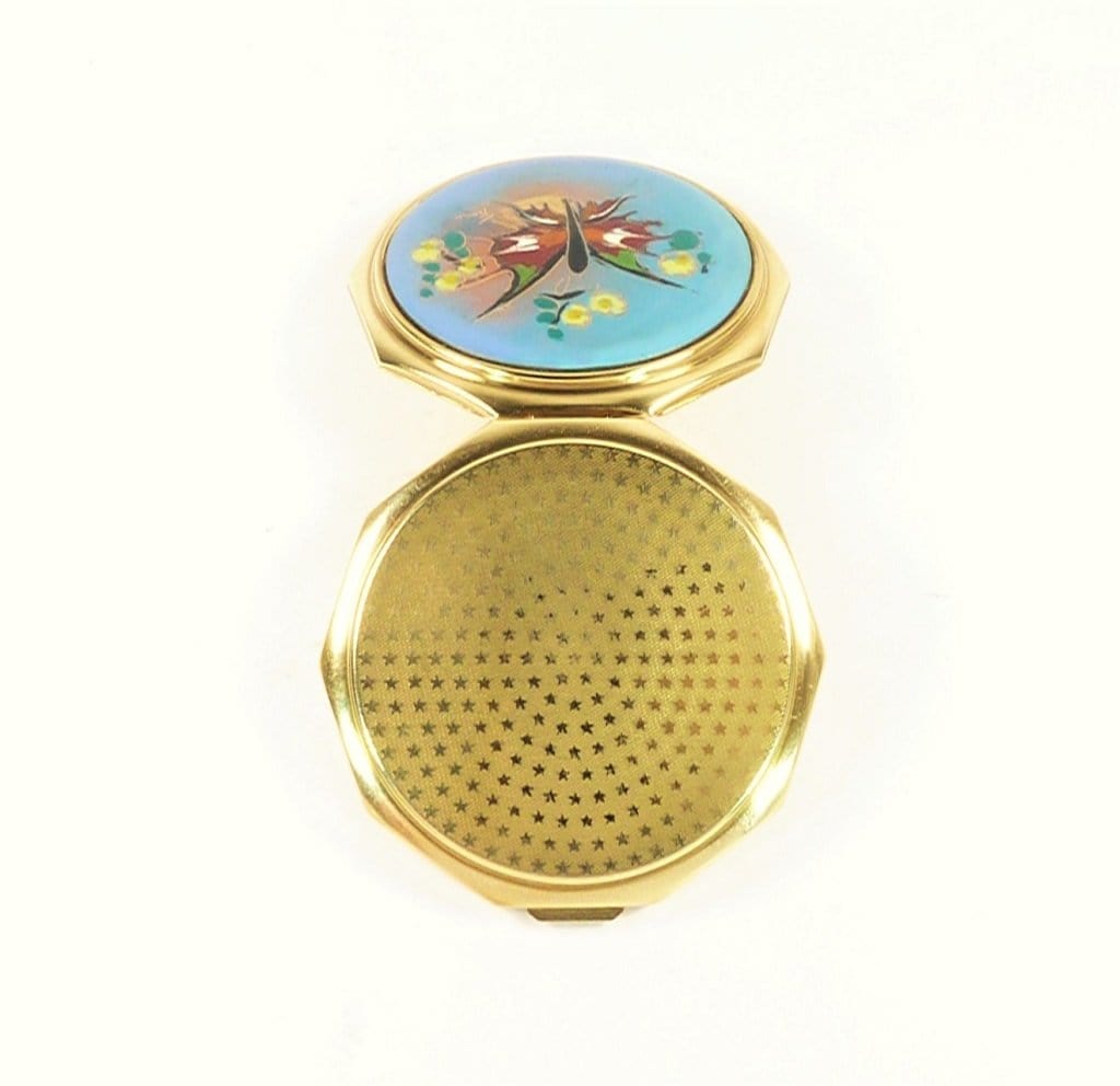 Blue Pink Yellow Butterfly Makeup Compact
