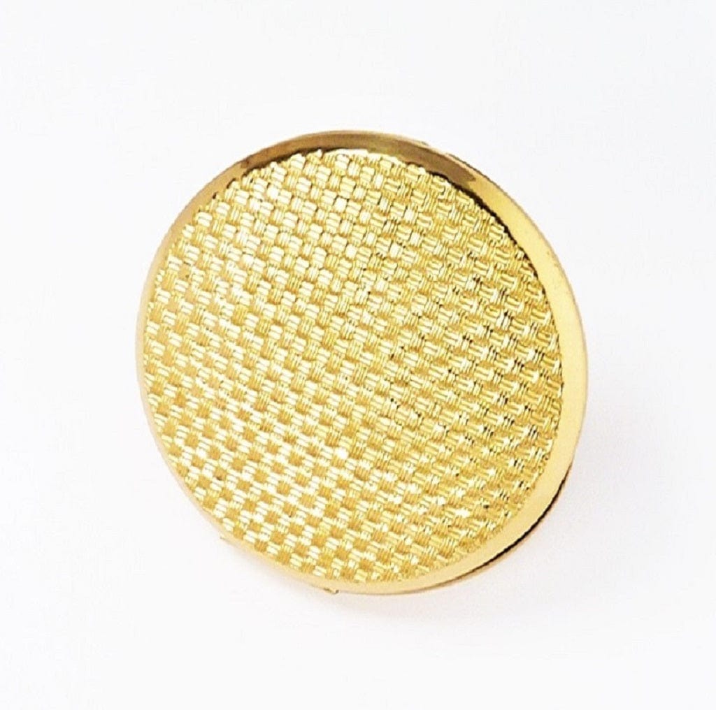 Gold Basket Weave Compact Mirror 1970s Unused
