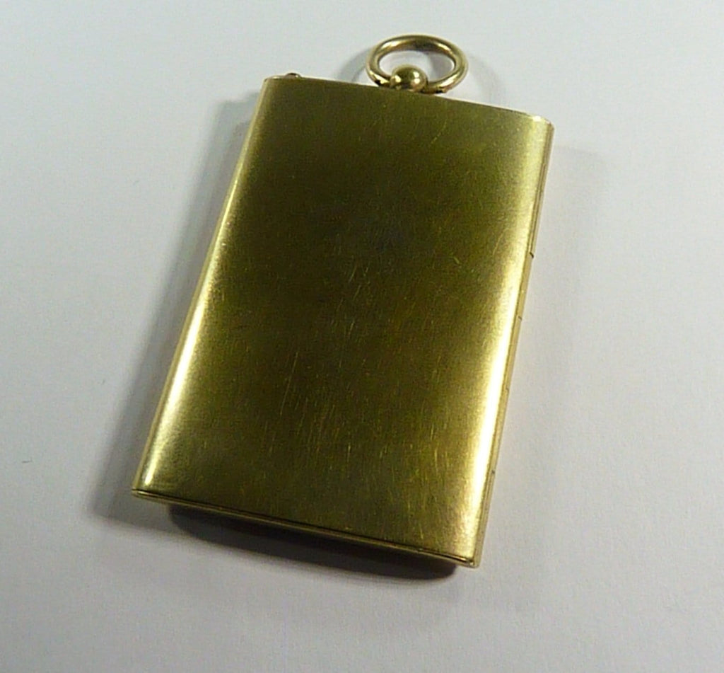 Large Gold Plated Rectangle Shaped Pendant
