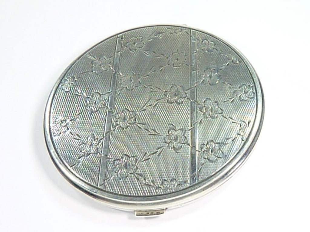 Large Hallmarked Silver Loose Powder Compact