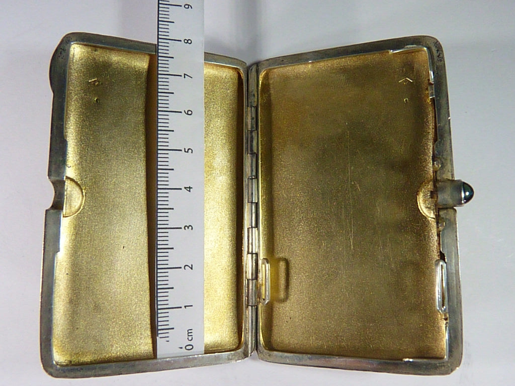 Antique Silver Gilt Small Cigarette Case