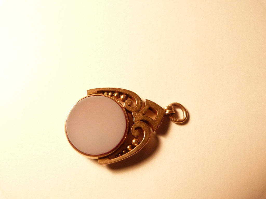Antique gold fob Victorian gold jewellery - The Vintage Compact Shop