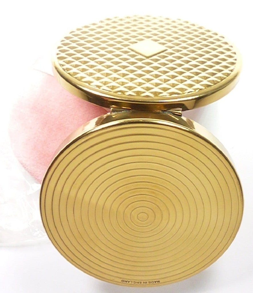 Small Round Golden Vintage Compact Mirror