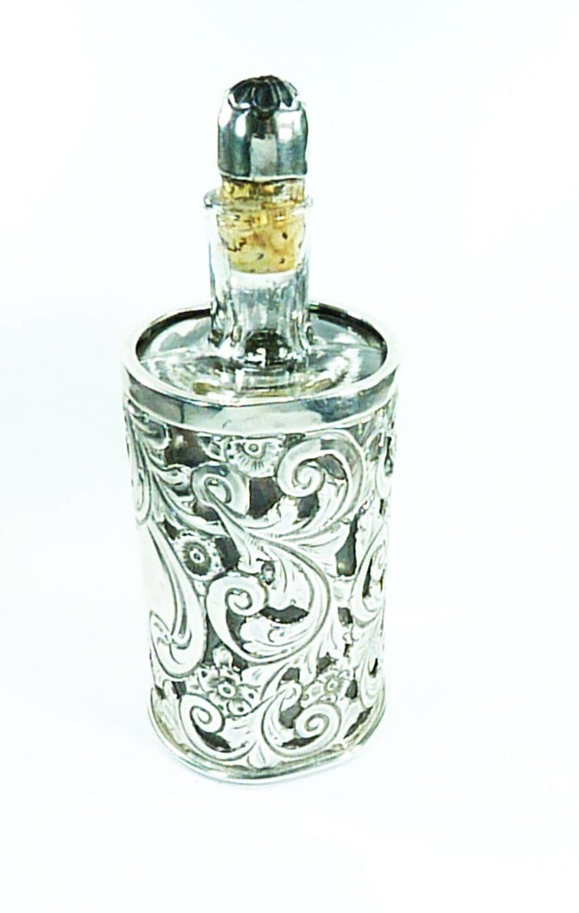 Pierced Sterling Silver Scent Bottle