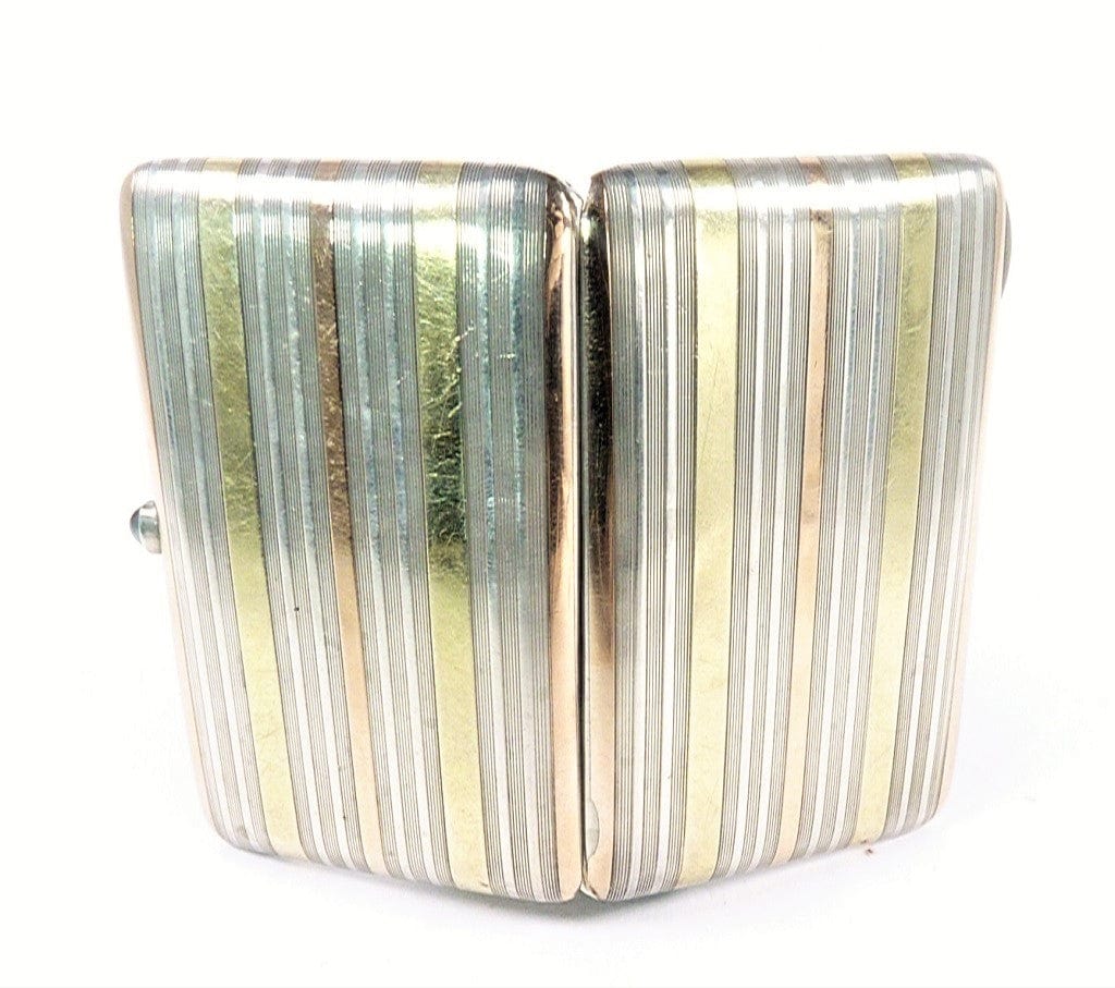 Silver Yellow Rose Gold Small Cheroot Case