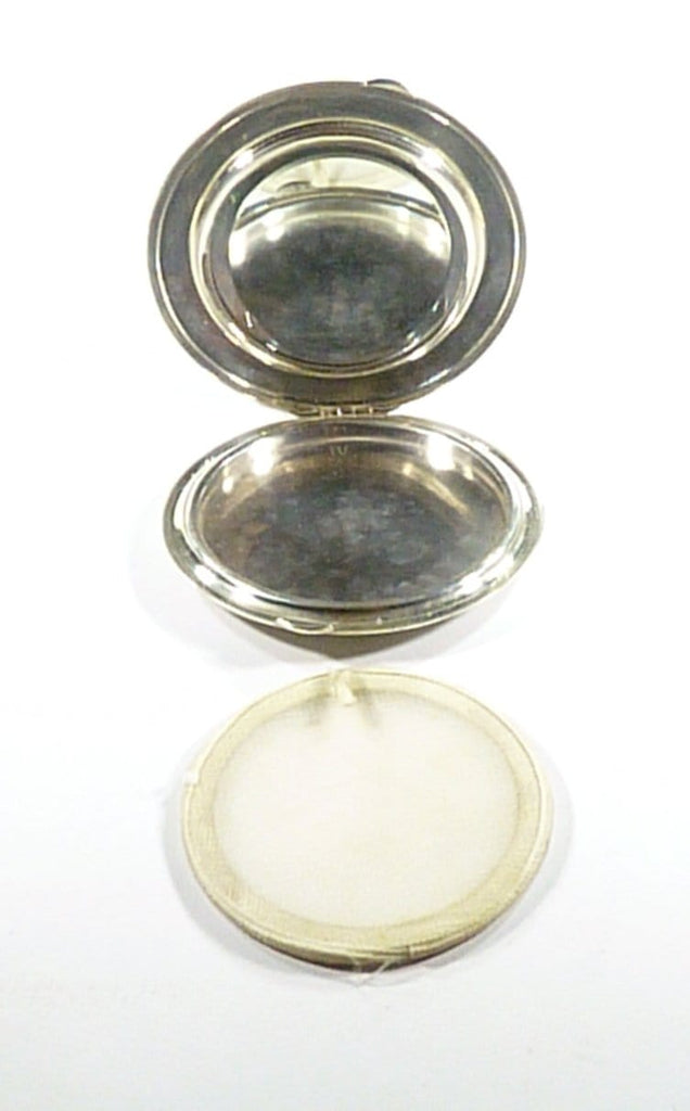 Silver Compact Case With Mirror