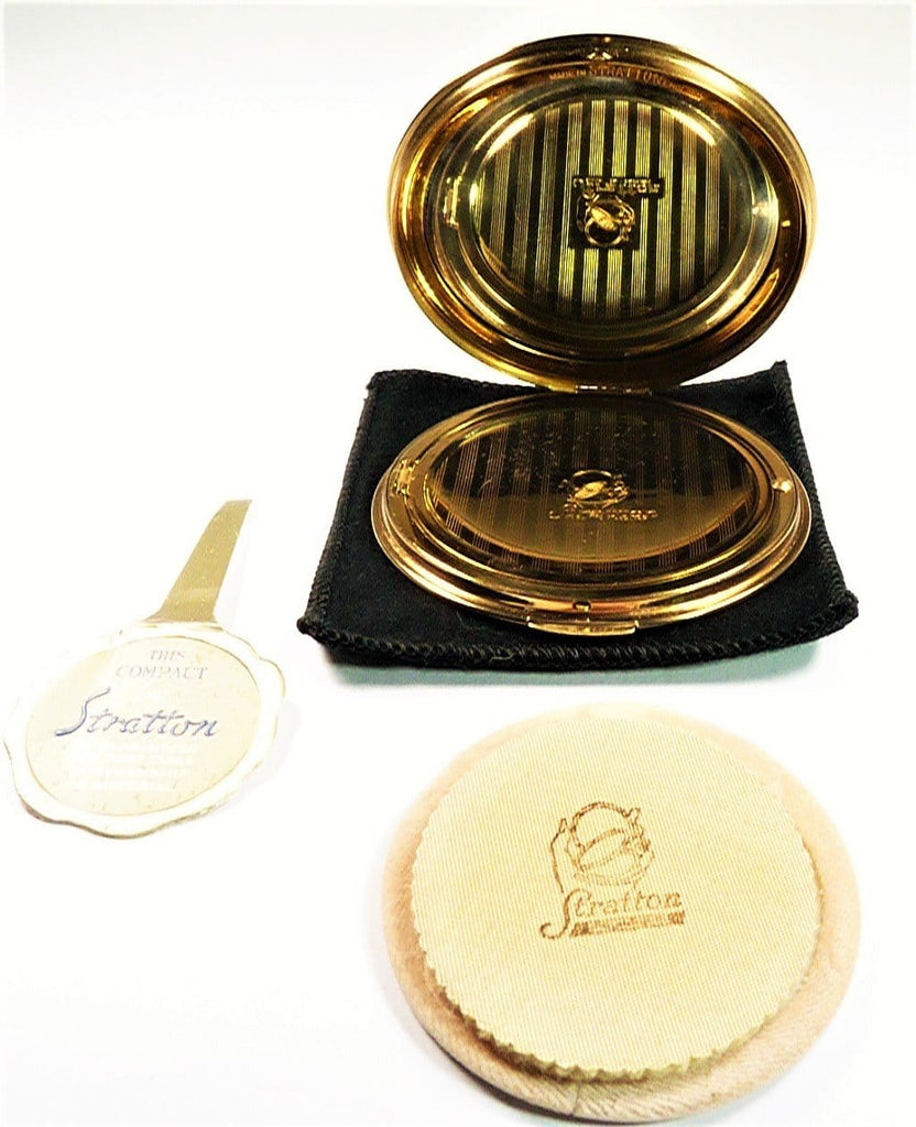 Slim Round Gold Makeup Compact