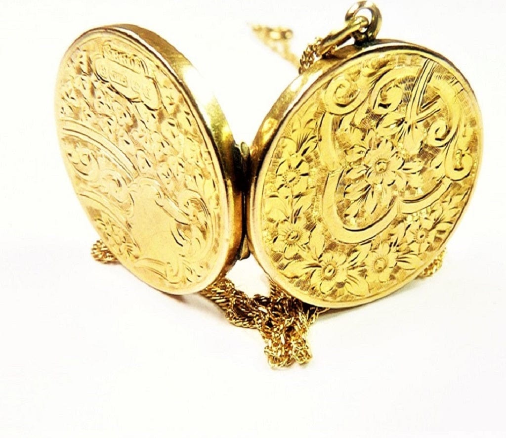 Solid Gold Art Nouveau Locket 1905
