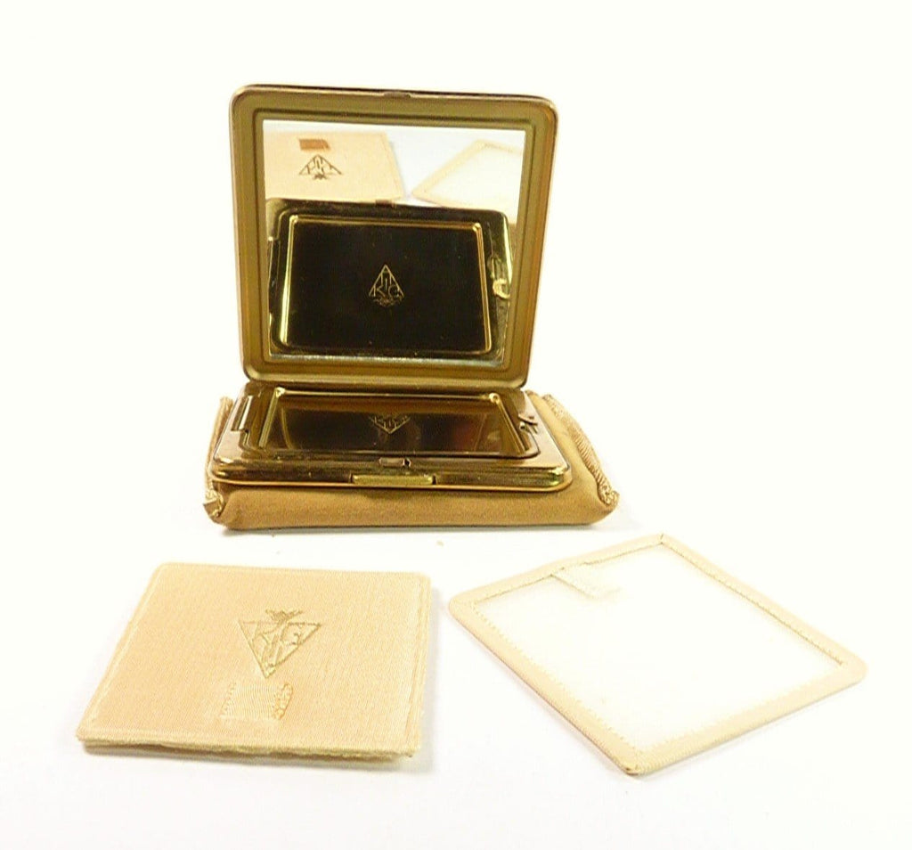 Stunning Golden Unused Kigu Compact In Original Box