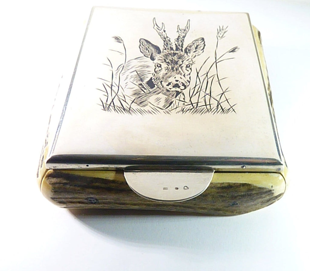 antique hallmarked niello cigarette box