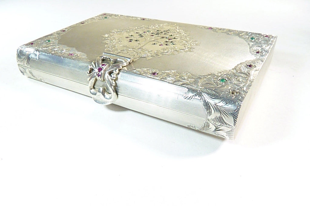 antique silver clutch 1950s glamorous accessories