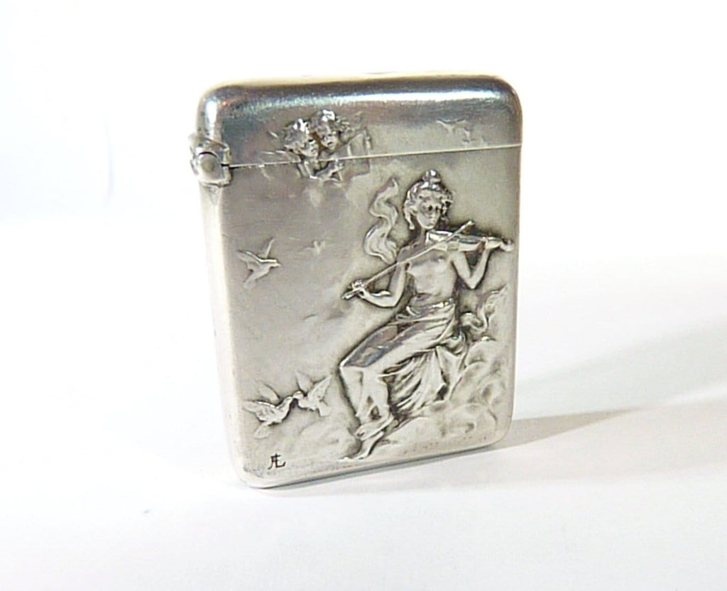 antique hallmarked silver match safe