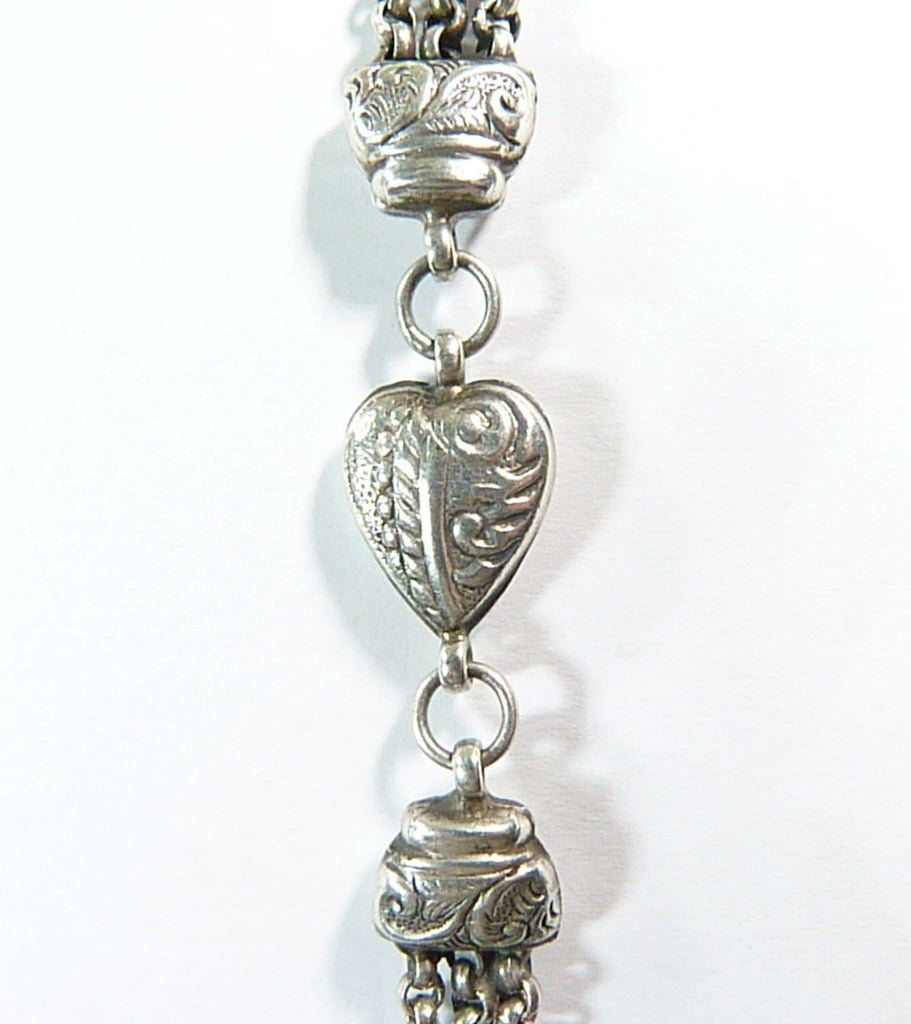 hallmarked silver hearts bracelets