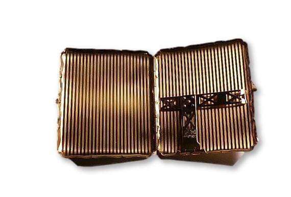 Rare Stratton cigarette / card case unused boxed collector's piece enamel Strattons 1950s - The Vintage Compact Shop