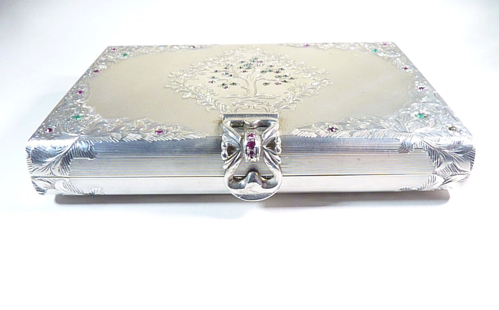 silver bridal clutches Marzi & Pellegrini hallmarked silver minaudiere