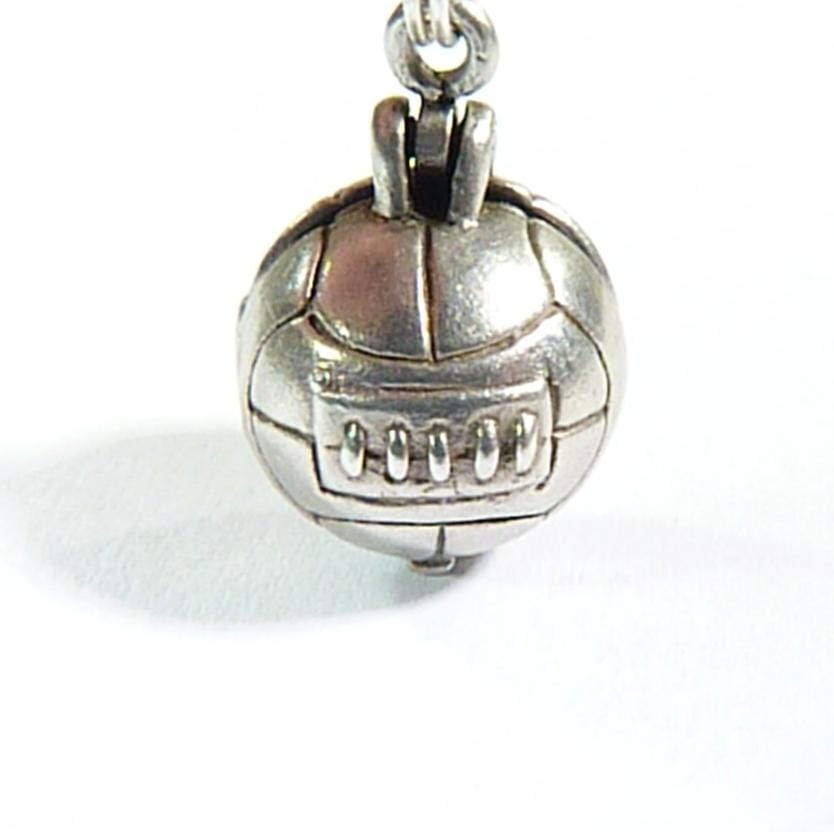 sterling silver football soccer charm vintage
