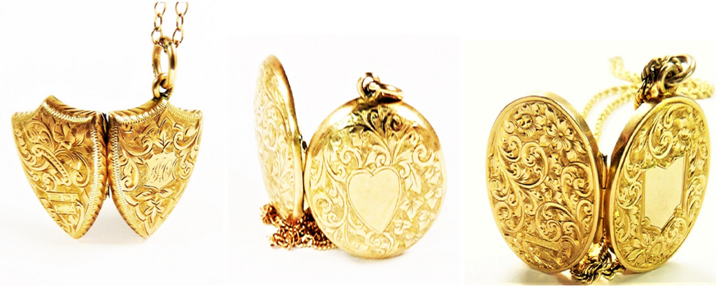 Antique Fully Hallmarked Gold Lockets