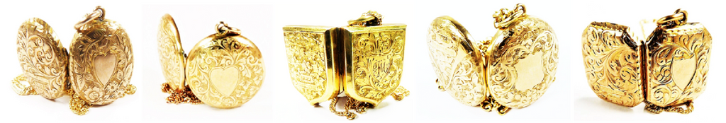 Edwardian Fully Hallmarked Gold Lockets