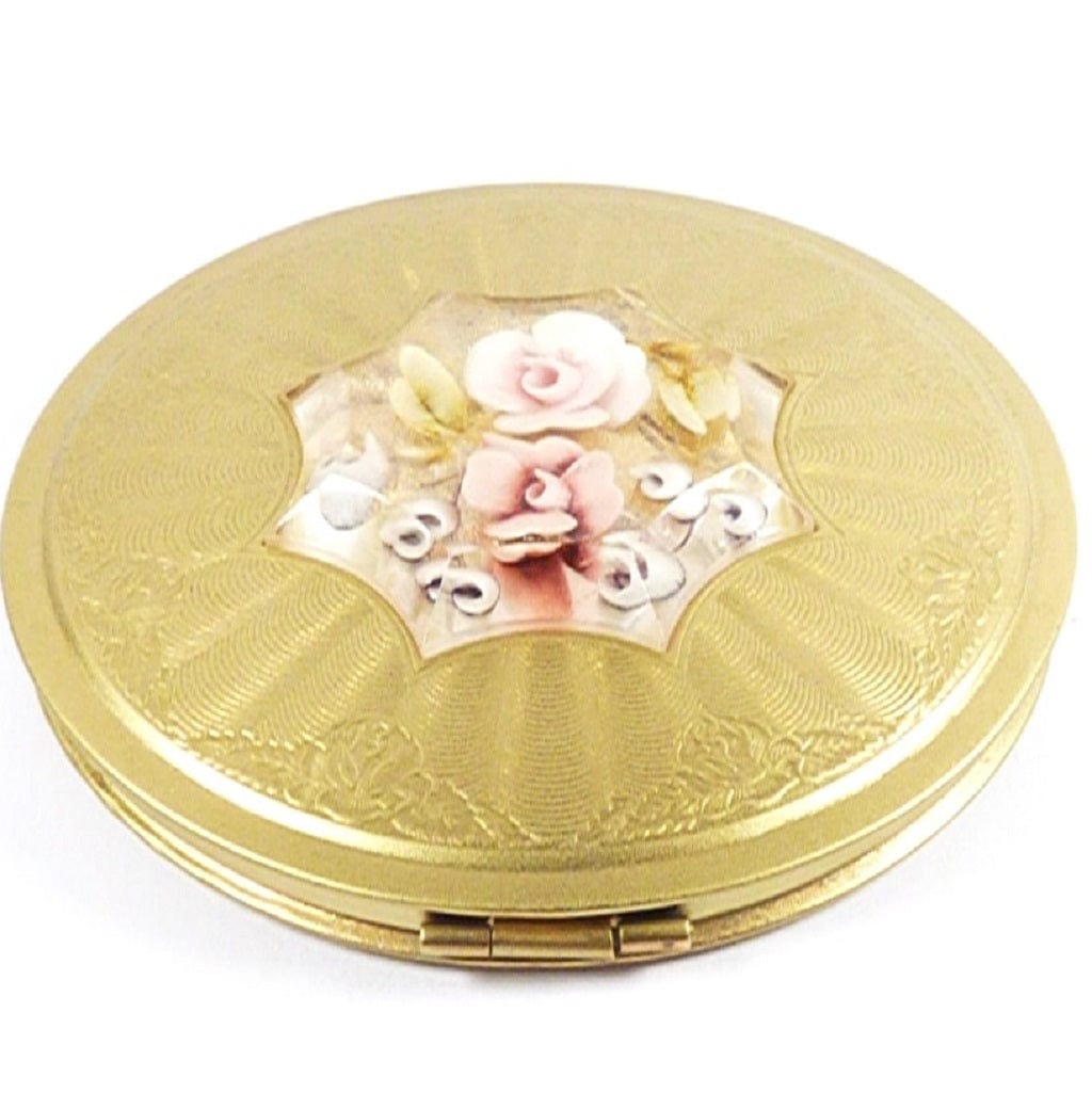 Beautiful Large Vintage Melissa Floral Lucite Powder Compact 1950s ...