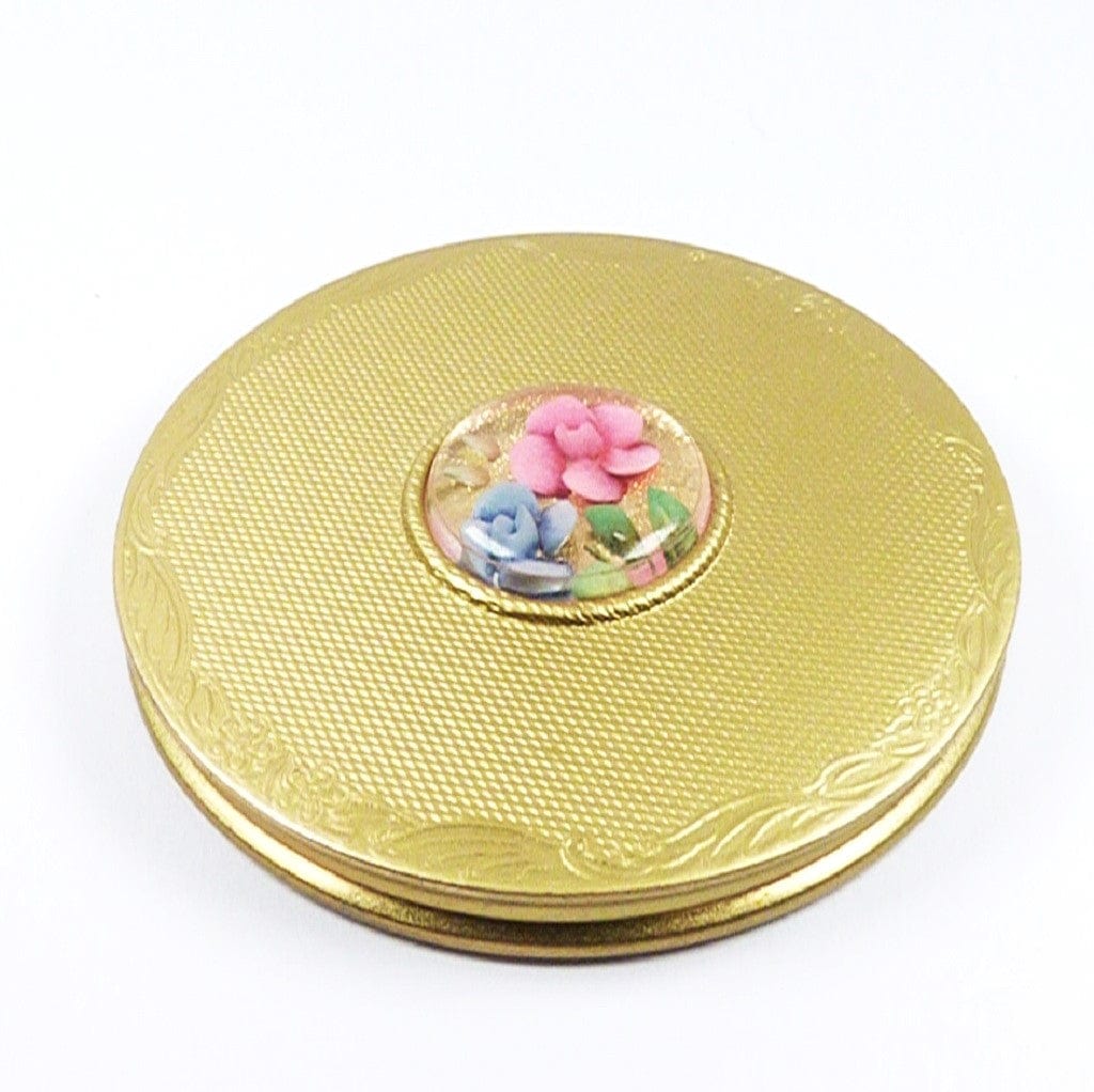 1950s Plexiglass Flower Compact Mirror