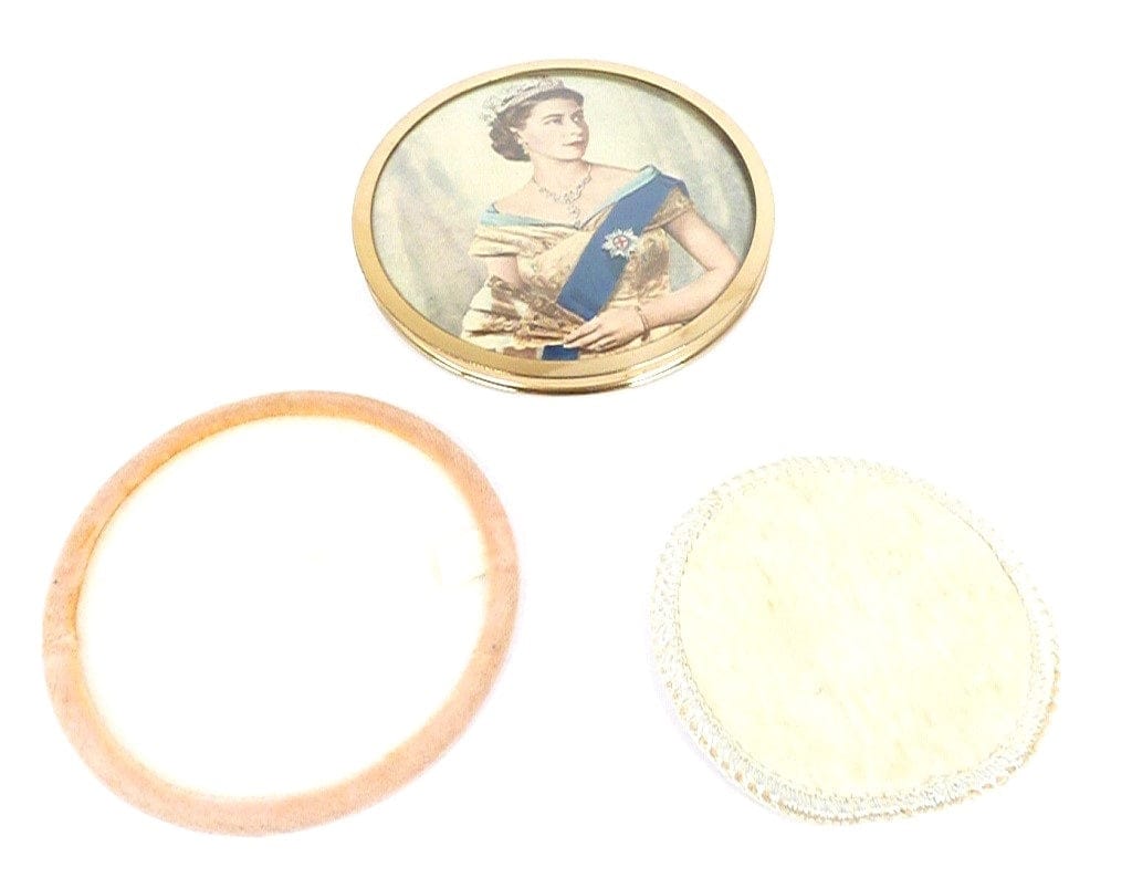 1950s Queen Elizabeth Coronation Souvenir Powder Compact