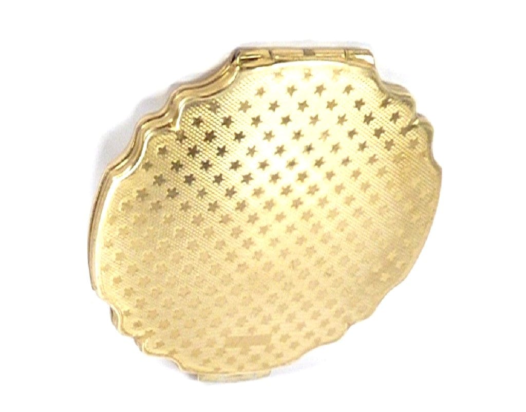 1960s Stratton Powder Compact Dusky Pink And Gold Roses – The Vintage ...