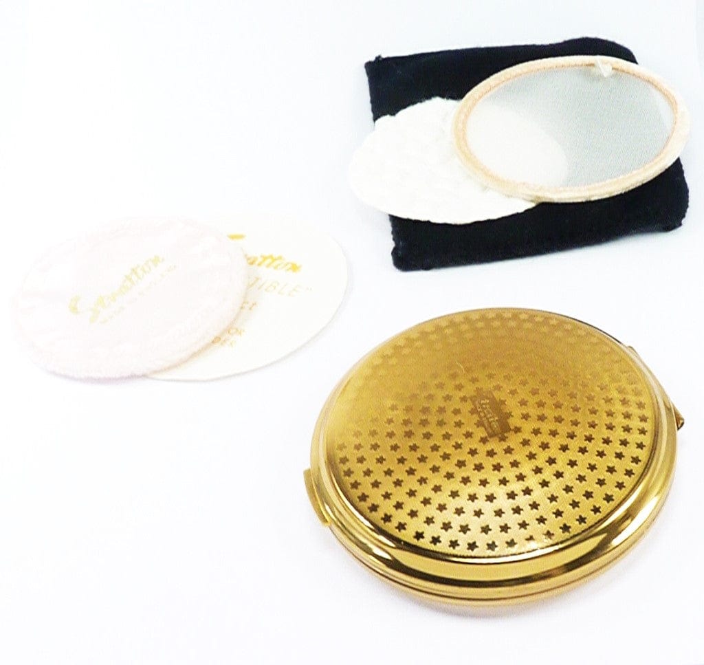 Unused Vintage Pink Roses And White Stratton Mirror Compact 1960s – The ...