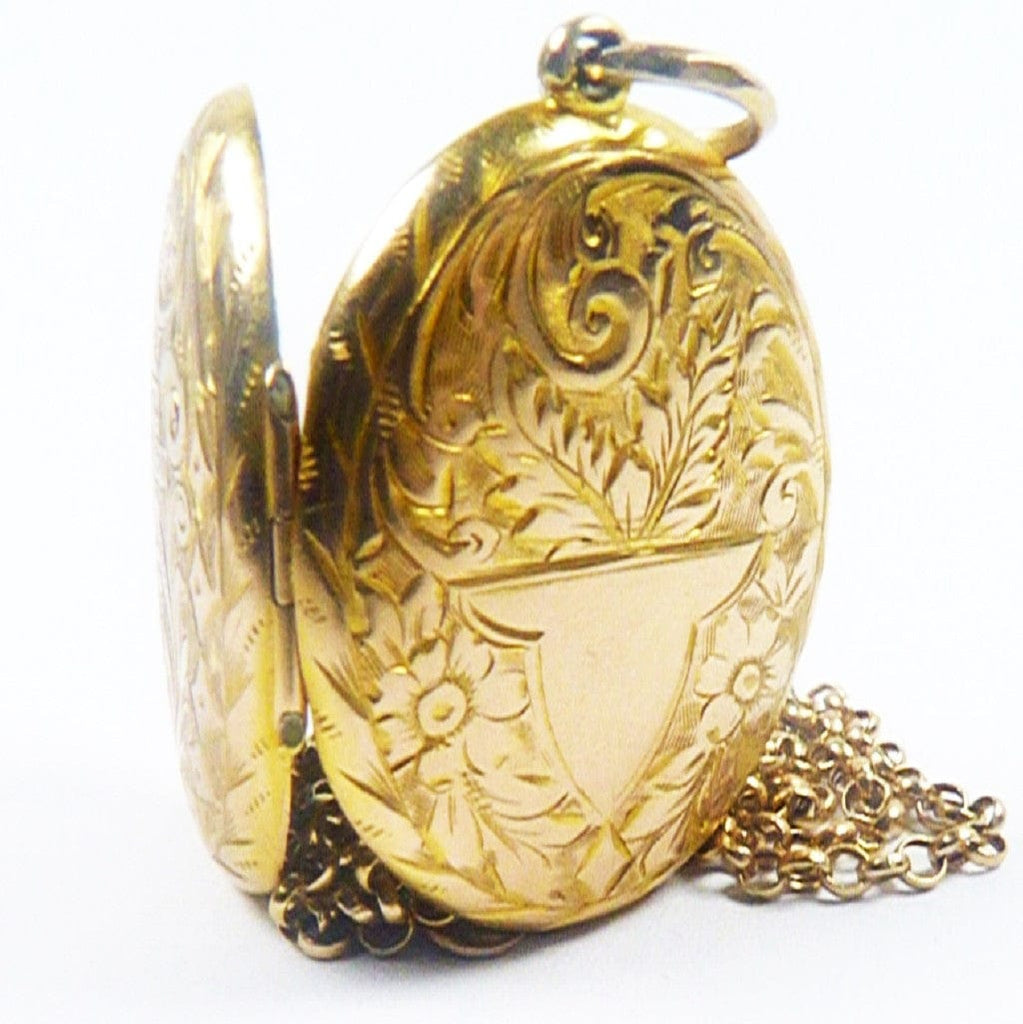 375 Yellow Gold Antique Gold Locket