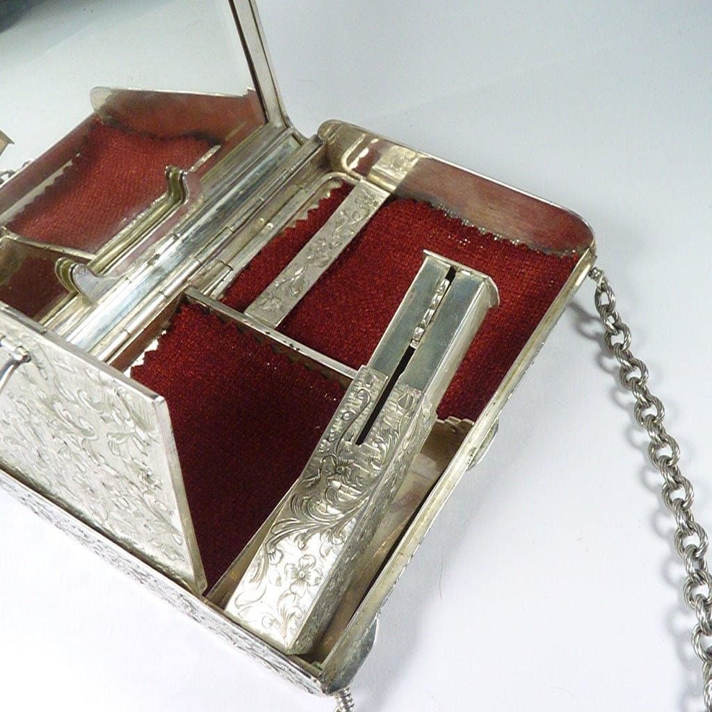 800 Silver Vanity Case Full Hallmarks