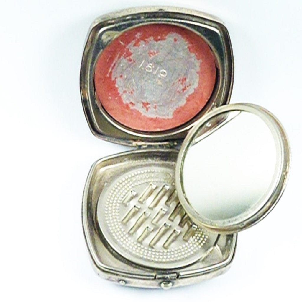 Antique Djer Kiss Compact With Original Rouge
