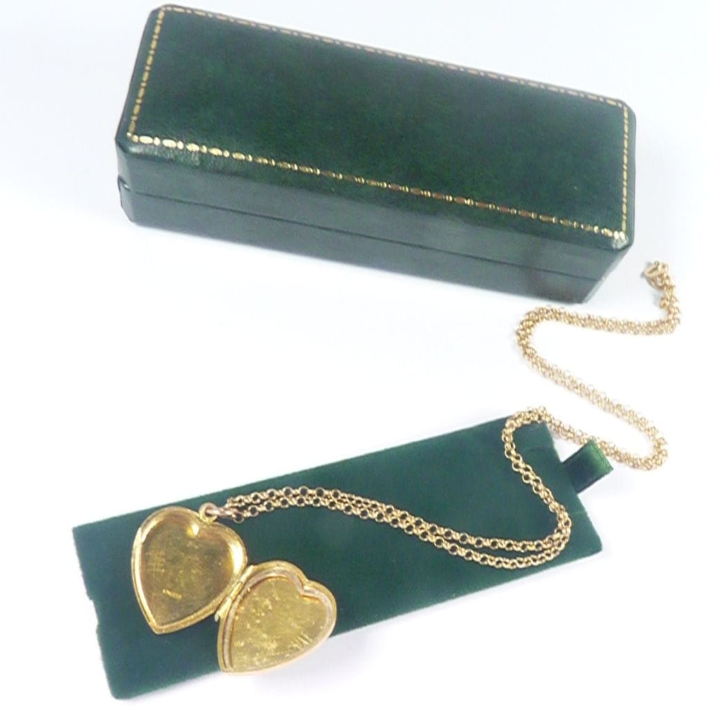 Antique Gold Double Portrait Locket