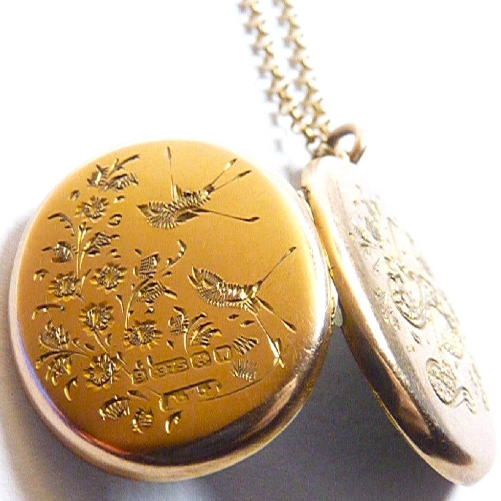 Antique Gold Locket Necklace