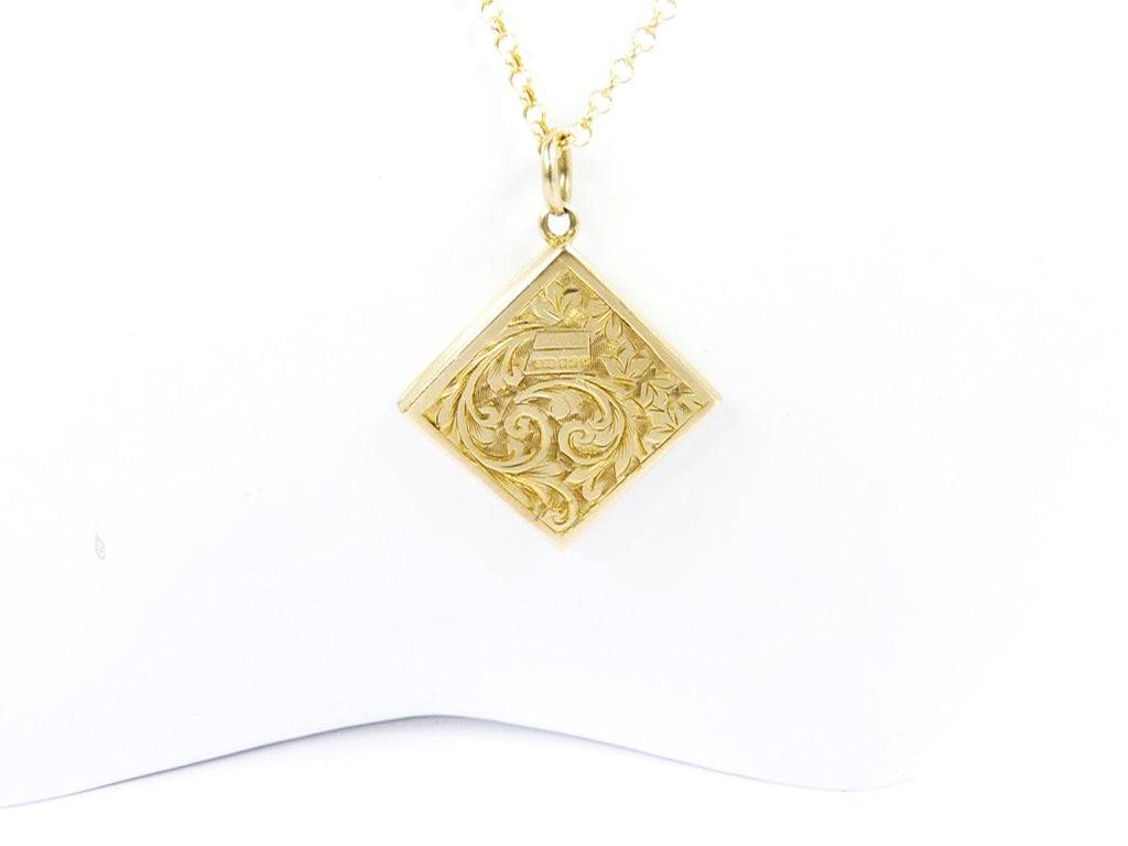 Antique Hallmarked 9ct Gold Locket Necklace