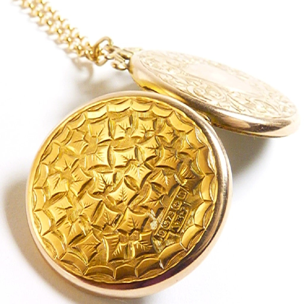 Antique Hallmarked Gold Locket Necklace