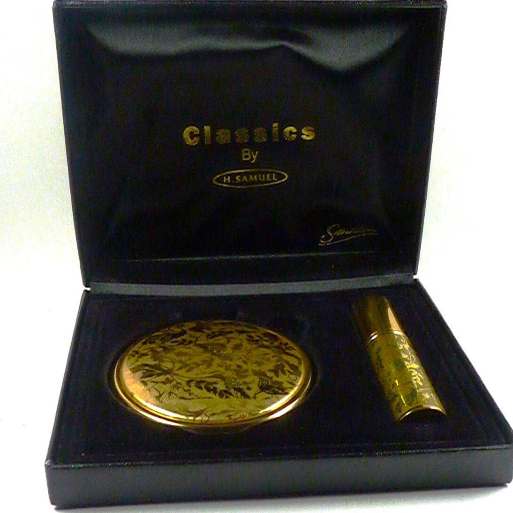 Black And Gold Atomiser Compact Mirror