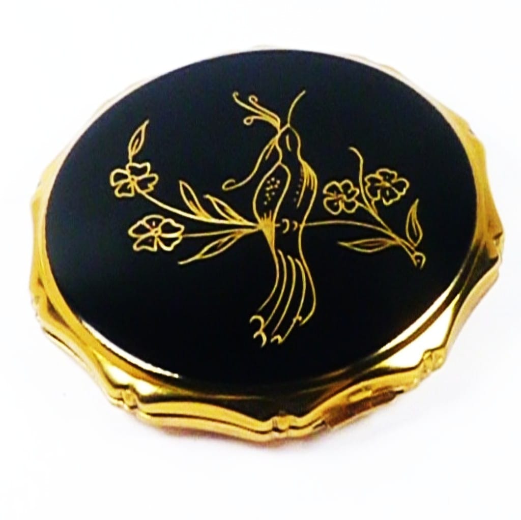 Black And Gold Compact Mirror