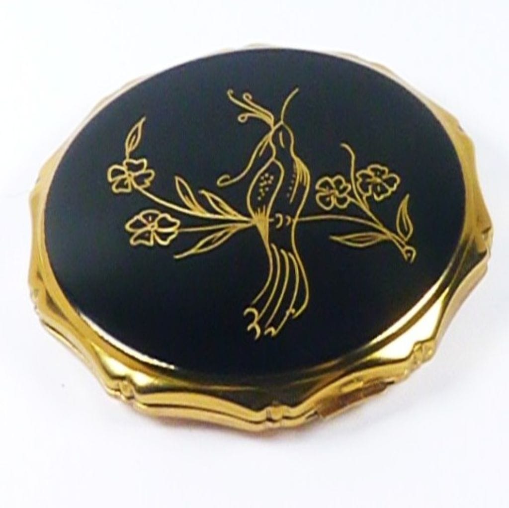 Black And Gold Compact Mirror