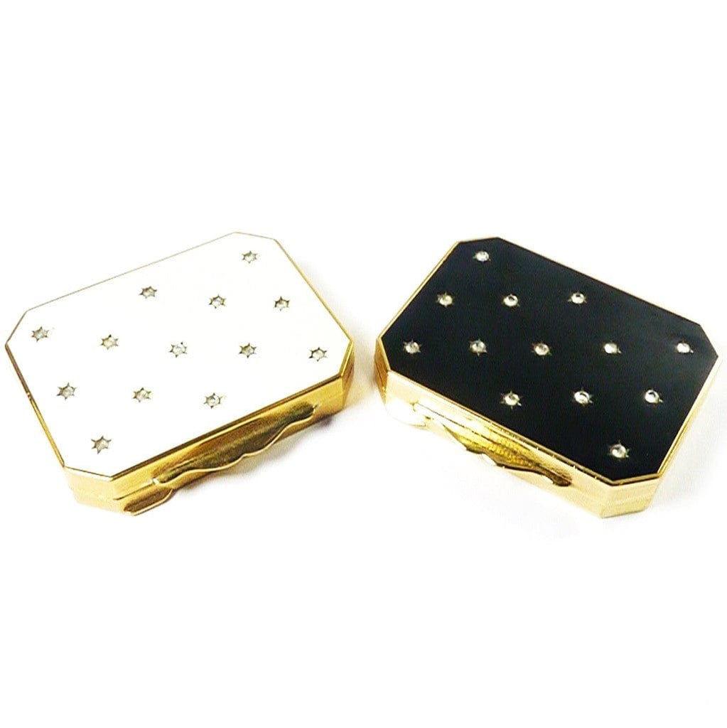 Black And White And Gold Compact Mirrors