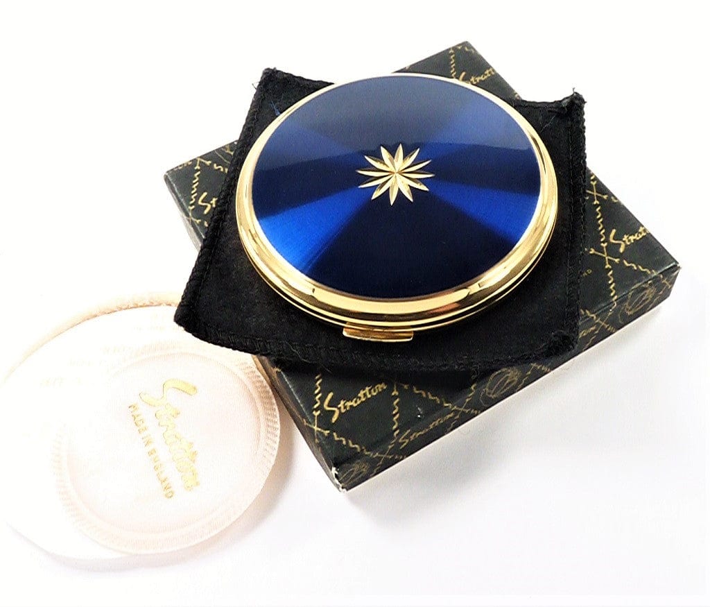 Blue And Gold Mirror Compact