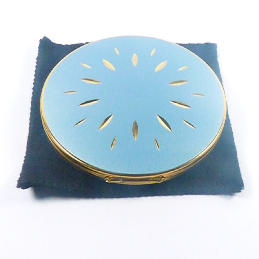 Boxed Unused Stratton Compact Blue Enamel