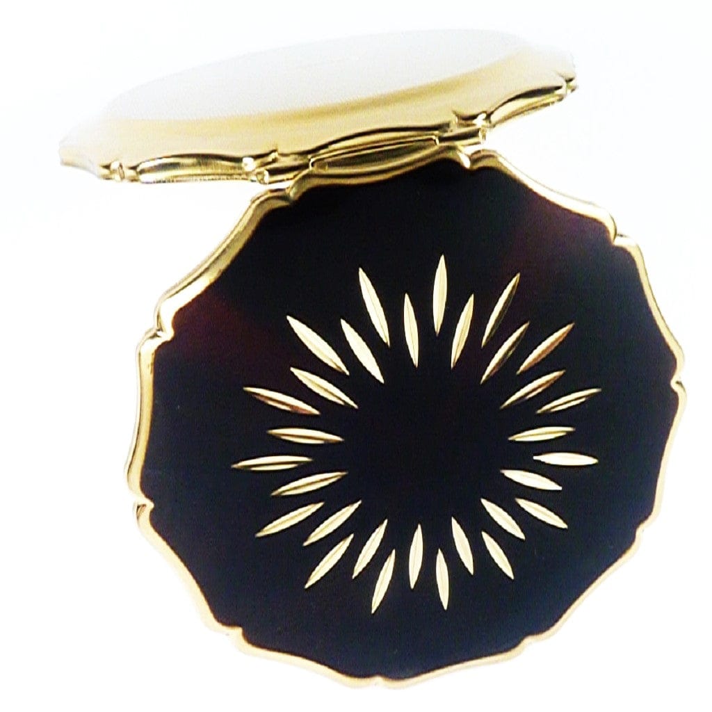 Brown And Gold Stratton Compact Mirror