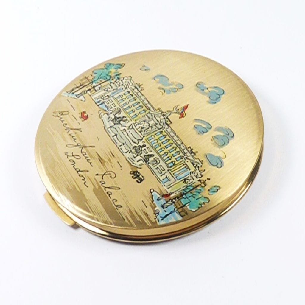 Buckingham Palace Vintage 1950s Compact Mirror