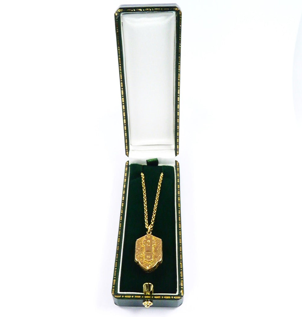 Cased Solid Gold Locket 9ct Hallmarks