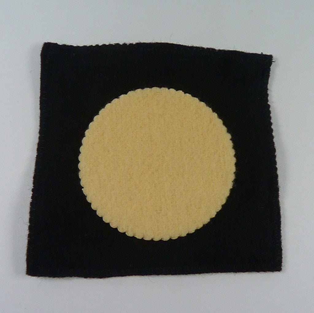 Clean Unused Stratton Powder Puff And Wool Felt Pouch