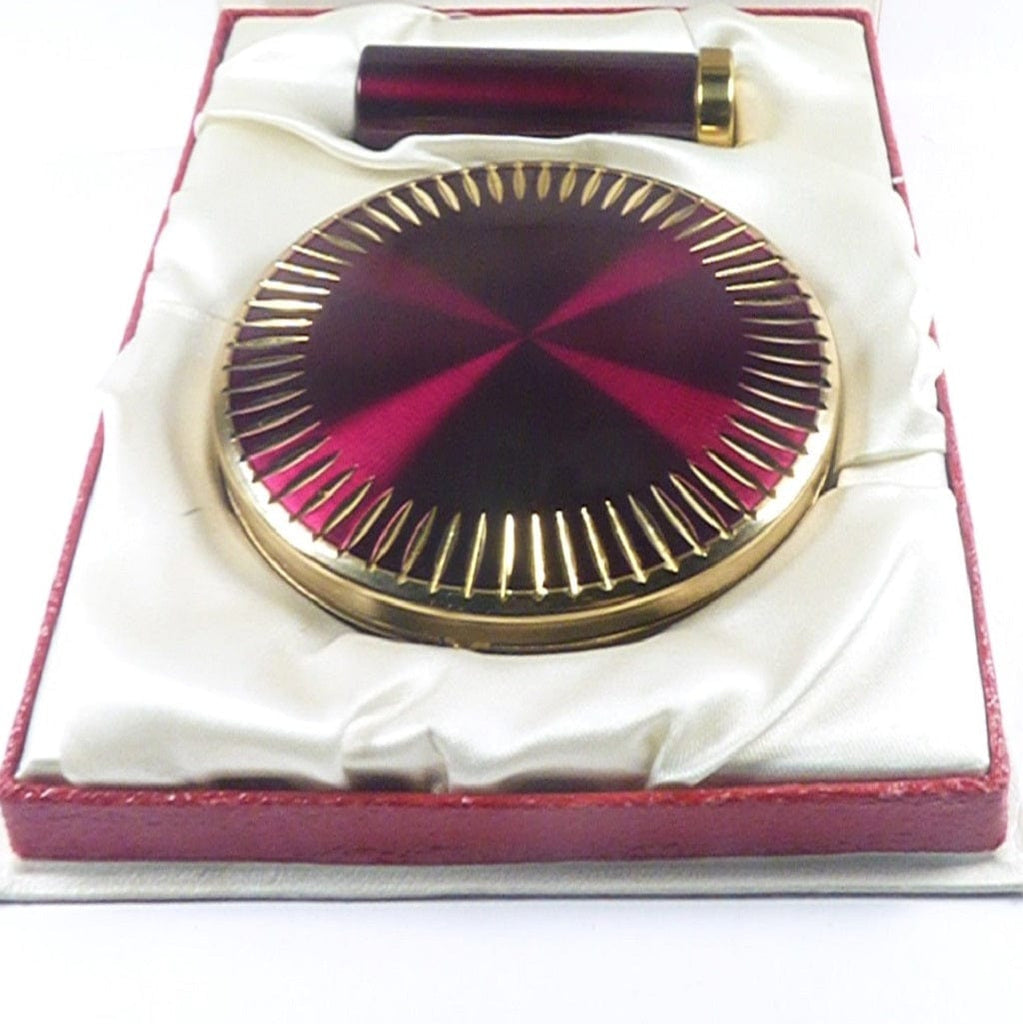 Crimson And Gold Cosmetic Vanity Set